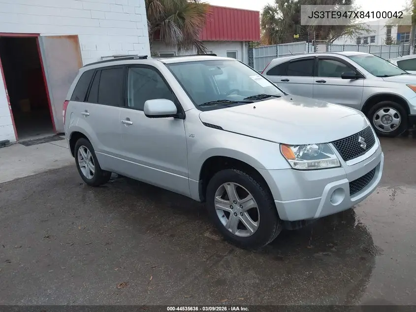 2008 Suzuki Grand Vitara Luxury VIN: JS3TE947X84100042 Lot: 44535636