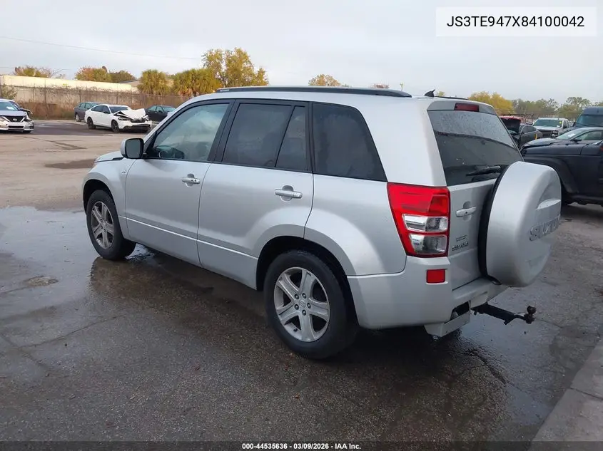 2008 Suzuki Grand Vitara Luxury VIN: JS3TE947X84100042 Lot: 44535636
