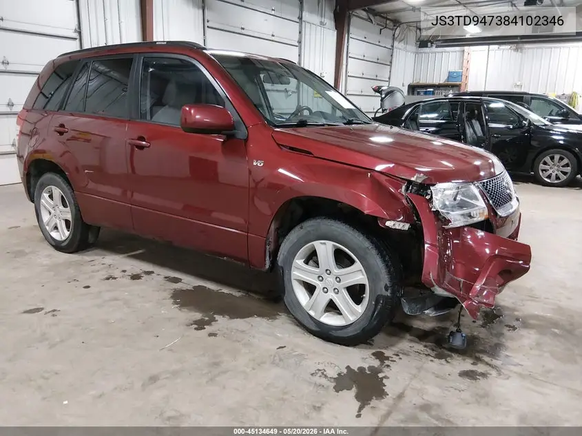 2008 Suzuki Grand Vitara Luxury VIN: JS3TD947384102346 Lot: 45134649