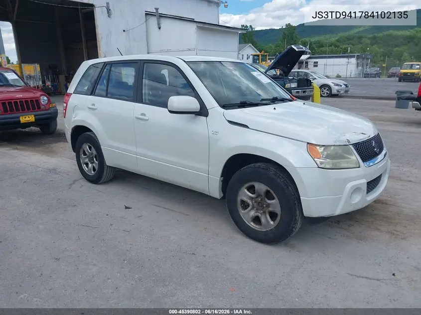 2008 Suzuki Grand Vitara Spare Cargo Covers VIN: JS3TD941784102135 Lot: 45390802