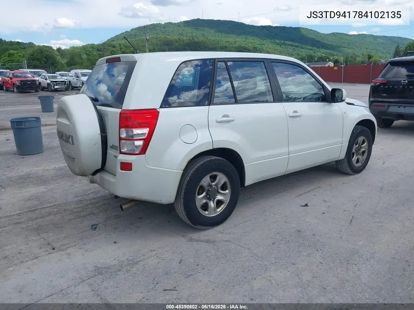 2008 Suzuki Grand Vitara Spare Cargo Covers VIN: JS3TD941784102135 Lot: 45390802