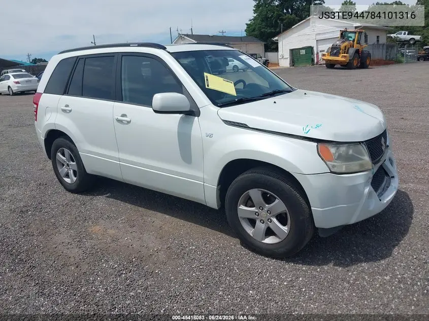 2008 Suzuki Grand Vitara Xsport VIN: JS3TE944784101316 Lot: 45418083