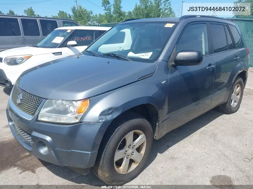 2008 Suzuki Grand Vitara Xsport W/Snrf VIN: JS3TD944684102072 Lot: 45617035