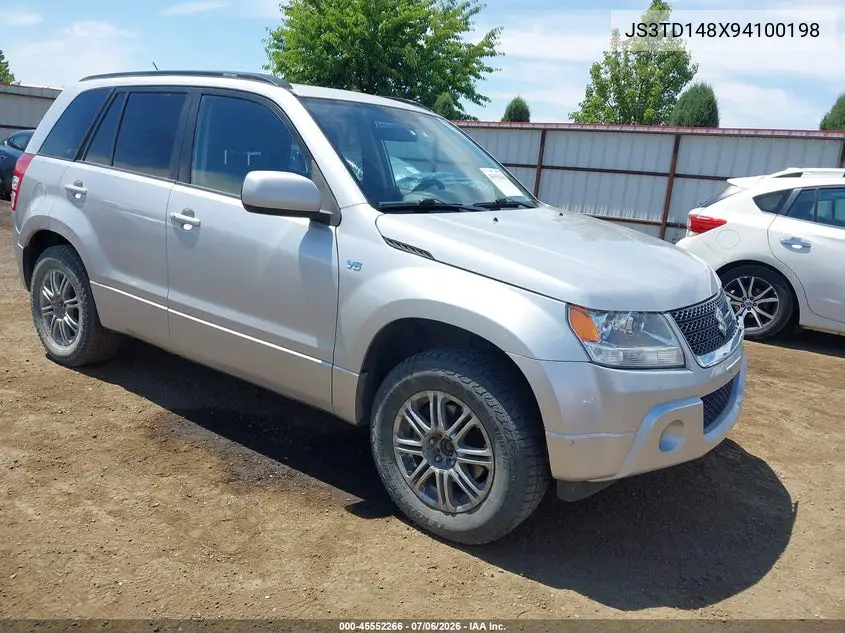 2009 Suzuki Grand Vitara Xsport V6 VIN: JS3TD148X94100198 Lot: 45552266