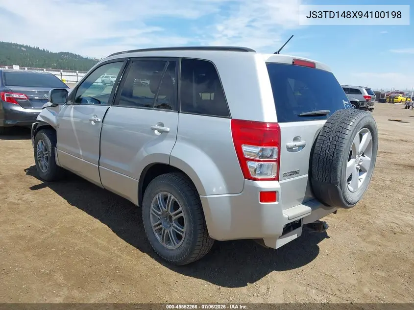 2009 Suzuki Grand Vitara Xsport V6 VIN: JS3TD148X94100198 Lot: 45552266