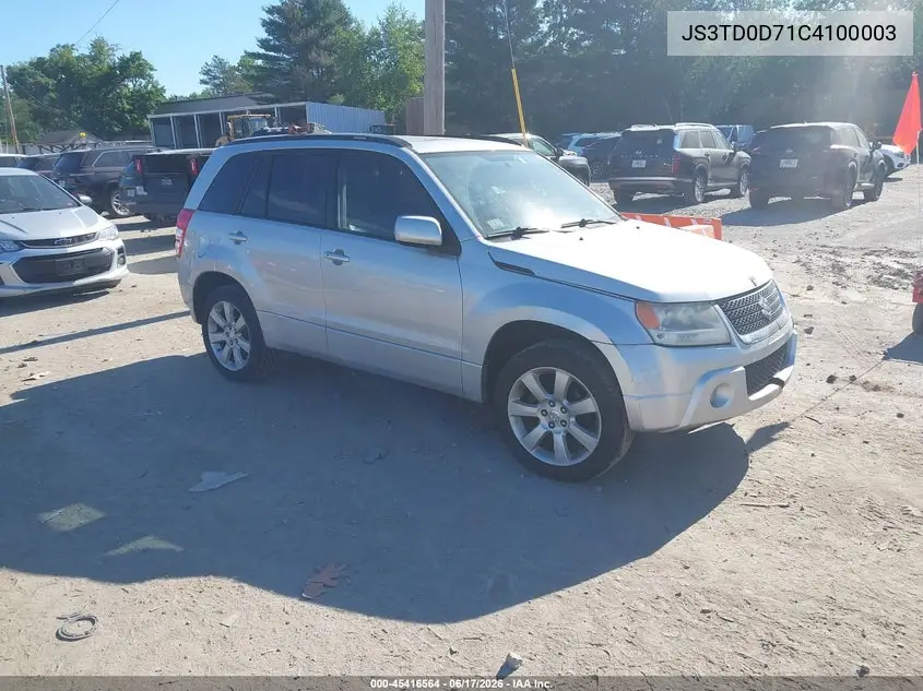 2012 Suzuki Grand Vitara Limited VIN: JS3TD0D71C4100003 Lot: 45416564