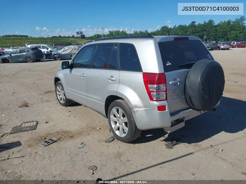 2012 Suzuki Grand Vitara Limited VIN: JS3TD0D71C4100003 Lot: 45416564