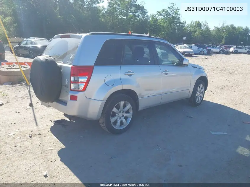 2012 Suzuki Grand Vitara Limited VIN: JS3TD0D71C4100003 Lot: 45416564