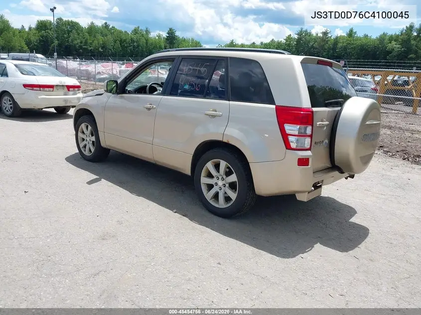 2012 Suzuki Grand Vitara Limited VIN: JS3TD0D76C4100045 Lot: 45454756