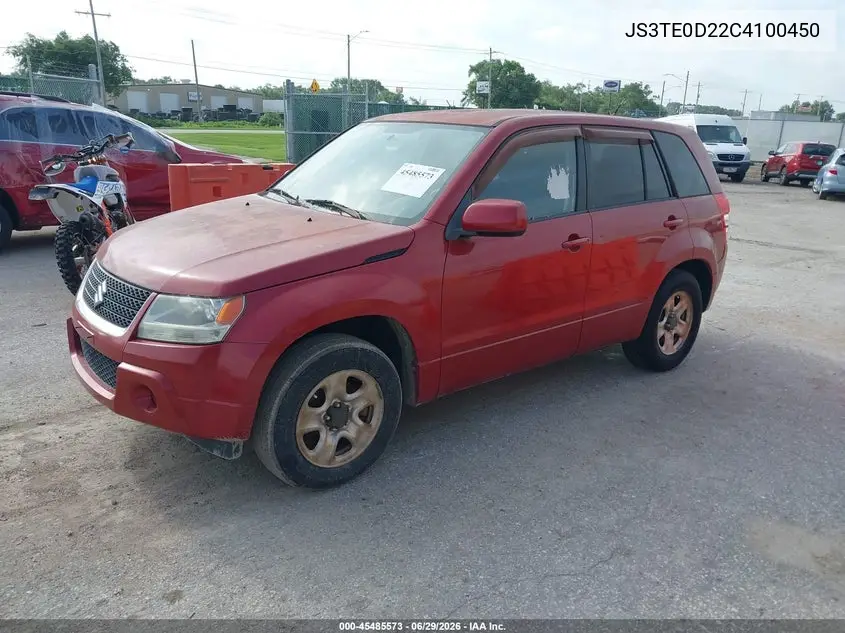 2012 Suzuki Grand Vitara Premium VIN: JS3TE0D22C4100450 Lot: 45485573