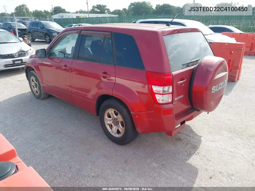 2012 Suzuki Grand Vitara Premium VIN: JS3TE0D22C4100450 Lot: 45485573