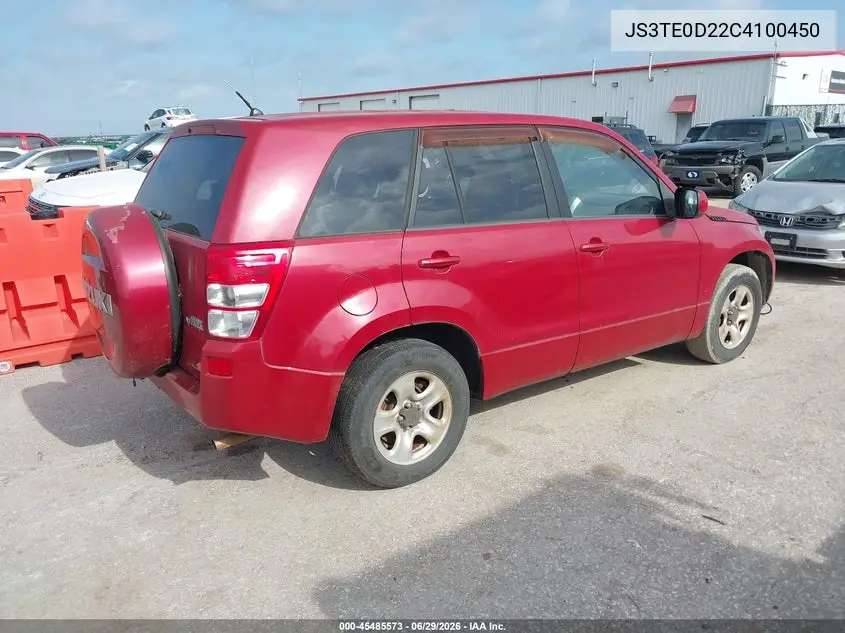 2012 Suzuki Grand Vitara Premium VIN: JS3TE0D22C4100450 Lot: 45485573