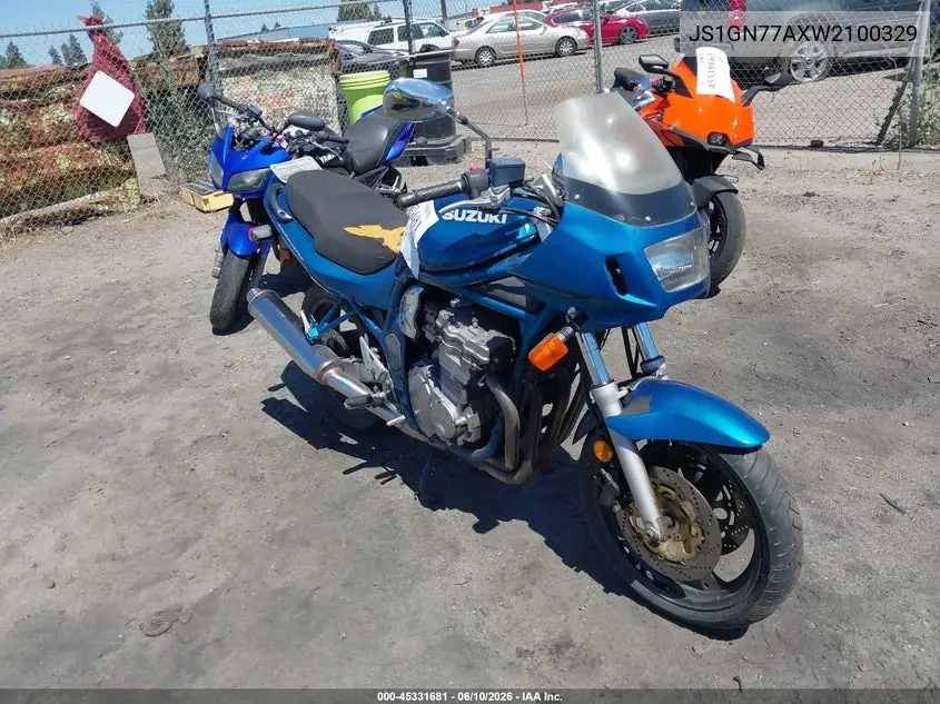 1998 Suzuki Gsf600 S VIN: JS1GN77AXW2100329 Lot: 45331681