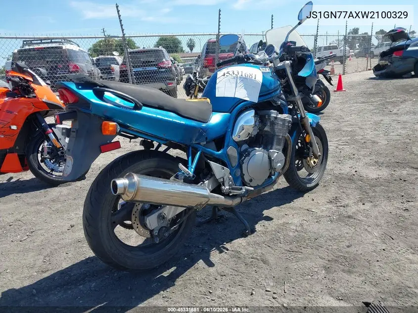 1998 Suzuki Gsf600 S VIN: JS1GN77AXW2100329 Lot: 45331681