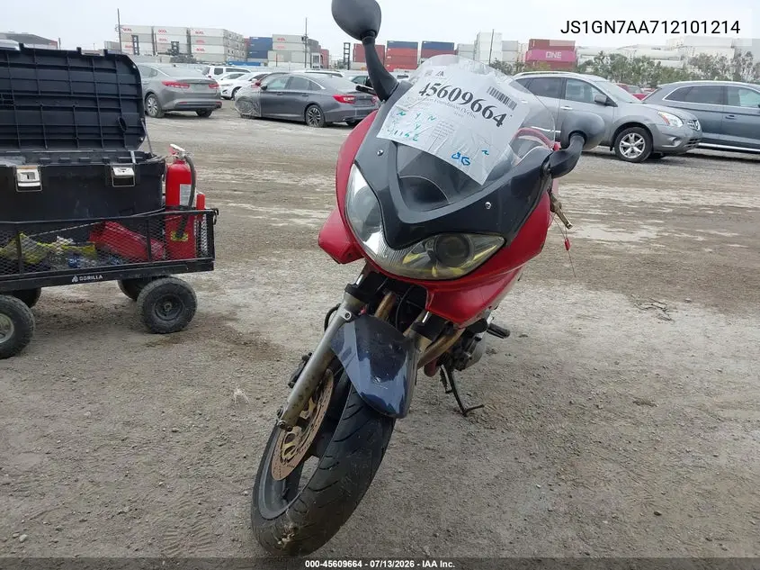 2001 Suzuki Gsf600 S VIN: JS1GN7AA712101214 Lot: 45609664