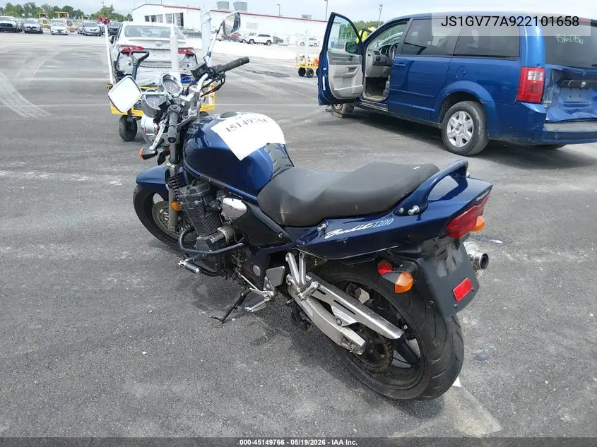 2002 Suzuki Gsf1200 S VIN: JS1GV77A922101658 Lot: 45149766