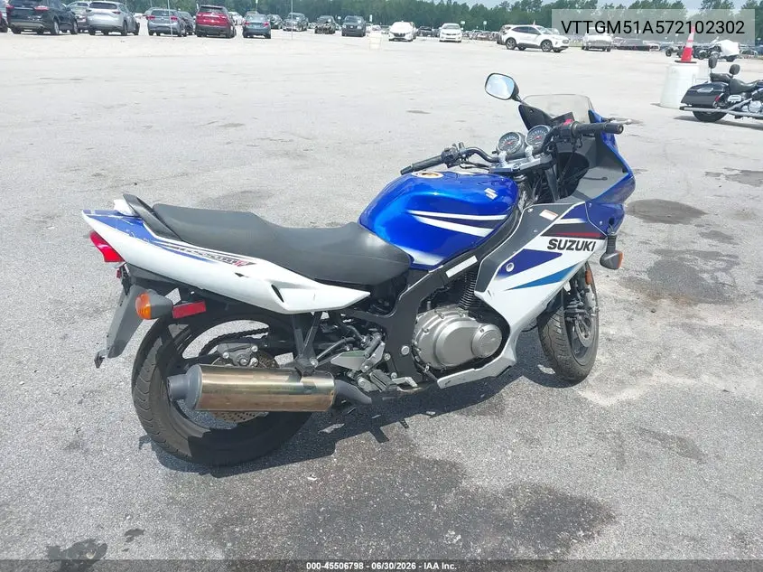 2007 Suzuki Gs500 VIN: VTTGM51A572102302 Lot: 45506798