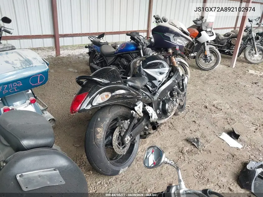 2009 Suzuki Gsx1300 R VIN: JS1GX72A892102974 Lot: 44735277