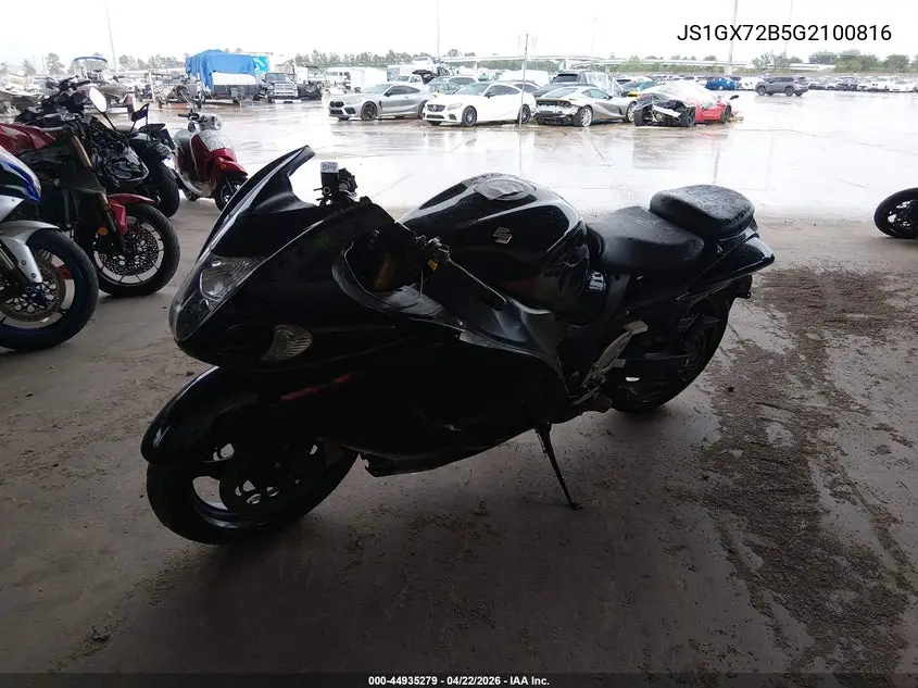 2016 Suzuki Gsx1300 Ra VIN: JS1GX72B5G2100816 Lot: 44935279