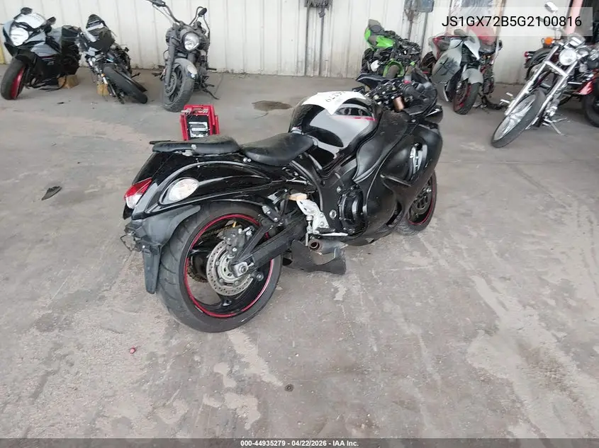 2016 Suzuki Gsx1300 Ra VIN: JS1GX72B5G2100816 Lot: 44935279