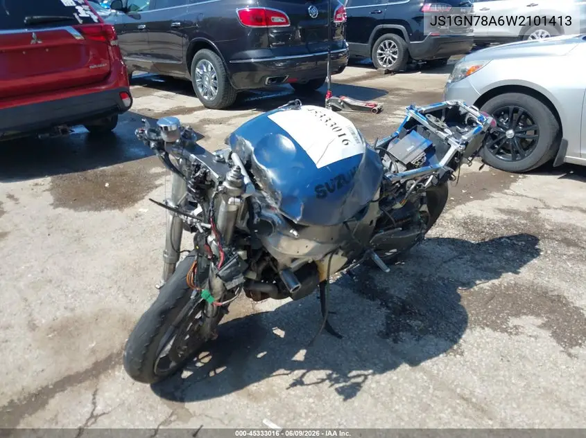 1998 Suzuki Gsx-R600 VIN: JS1GN78A6W2101413 Lot: 45333016