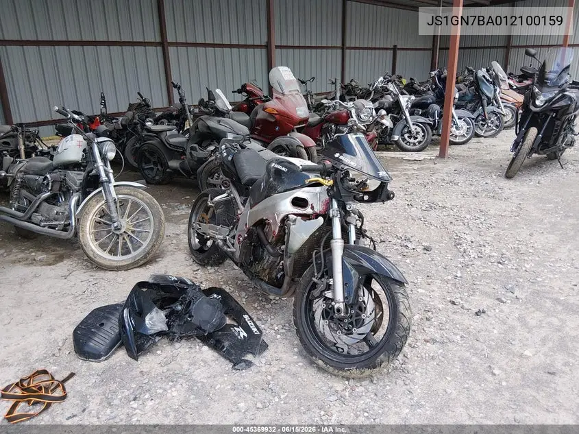 2001 Suzuki Gsx-R600 VIN: JS1GN7BA012100159 Lot: 45369932