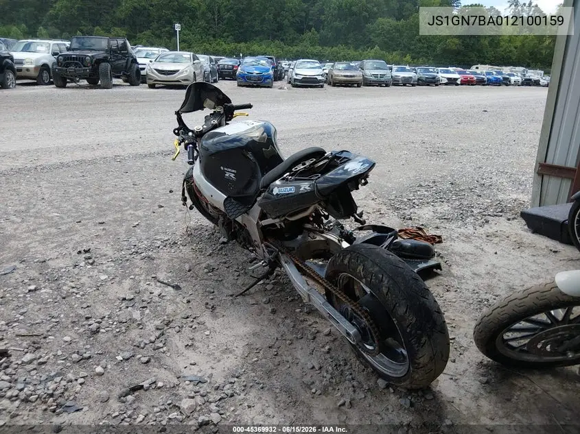 2001 Suzuki Gsx-R600 VIN: JS1GN7BA012100159 Lot: 45369932