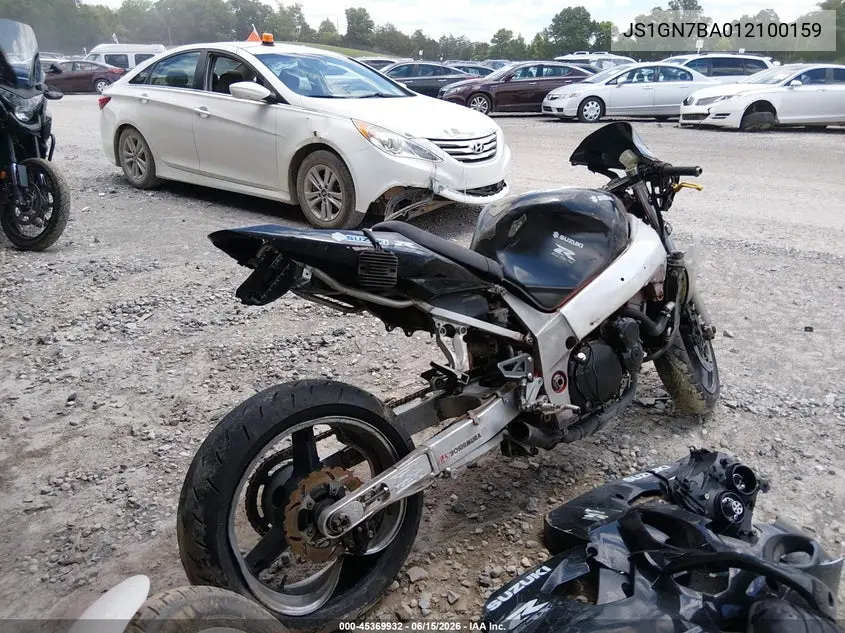 2001 Suzuki Gsx-R600 VIN: JS1GN7BA012100159 Lot: 45369932