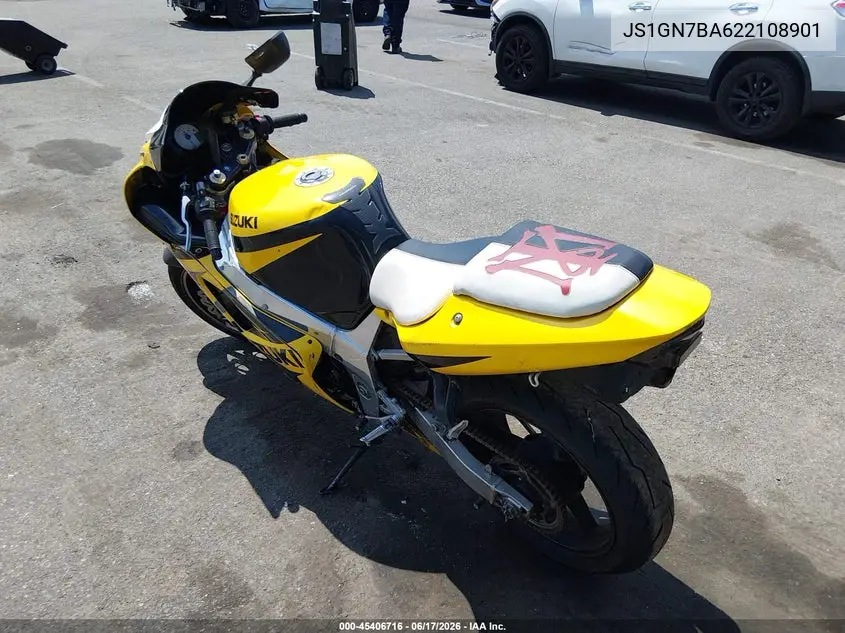 2002 Suzuki Gsx-R600 VIN: JS1GN7BA622108901 Lot: 45406716