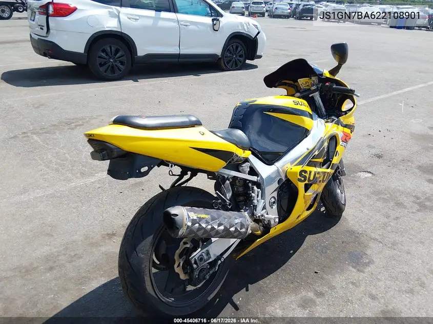 2002 Suzuki Gsx-R600 VIN: JS1GN7BA622108901 Lot: 45406716