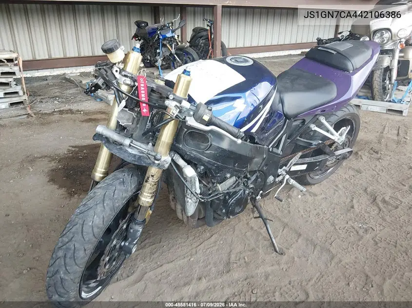 2004 Suzuki Gsx-R600 K VIN: JS1GN7CA442106386 Lot: 45581416
