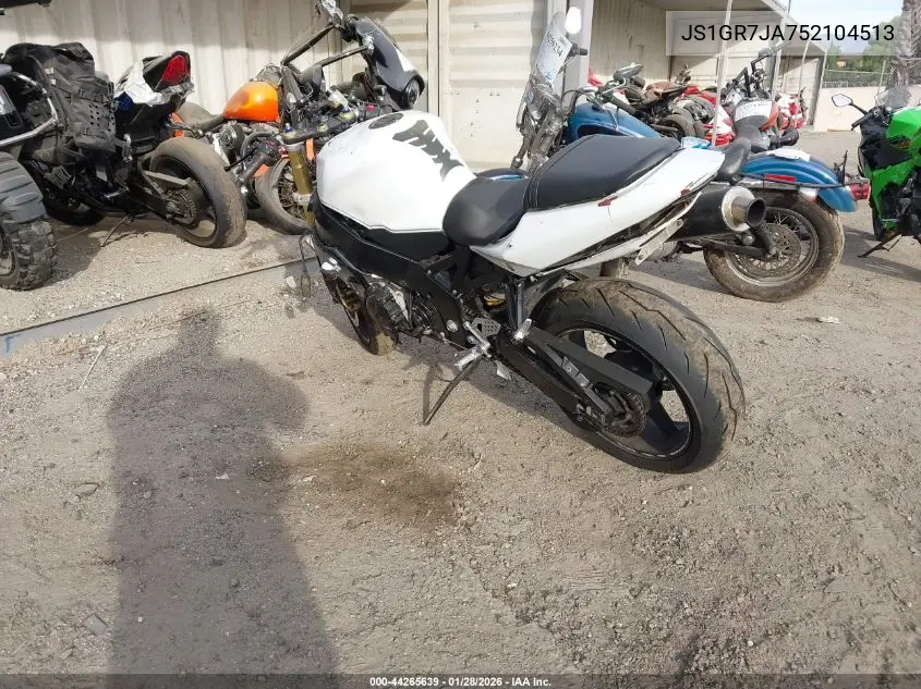 2005 Suzuki Gsx-R750 K VIN: JS1GR7JA752104513 Lot: 44265639