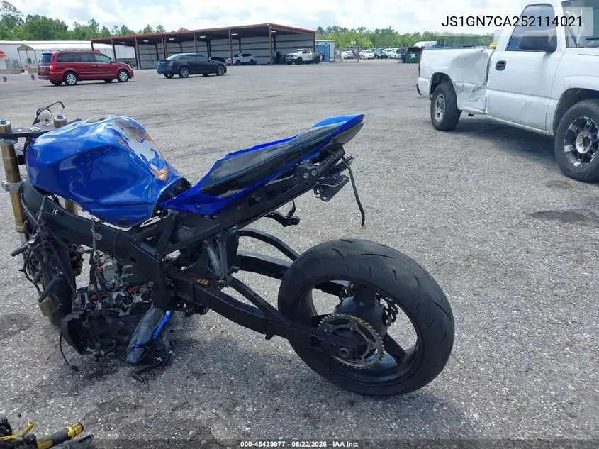 2005 Suzuki Gsx-R600 K VIN: JS1GN7CA252114021 Lot: 45439977