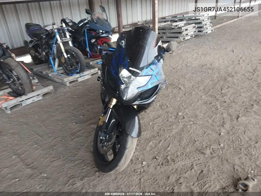 2005 Suzuki Gsx-R750 K VIN: JS1GR7JA452106655 Lot: 45660538