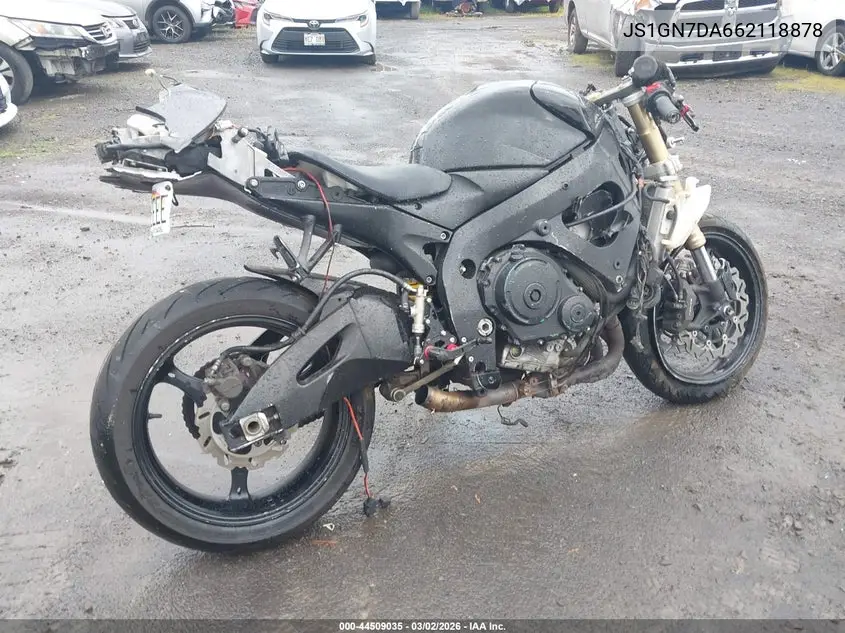 2006 Suzuki Gsx-R600 K6 VIN: JS1GN7DA662118878 Lot: 44509035