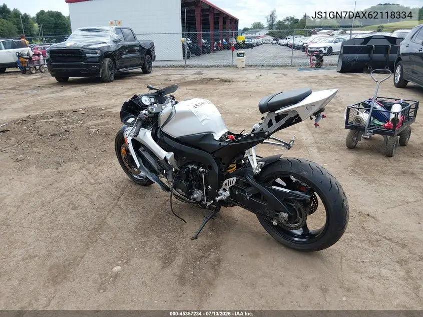 2006 Suzuki Gsx-R600 K6 VIN: JS1GN7DAX62118334 Lot: 45357234