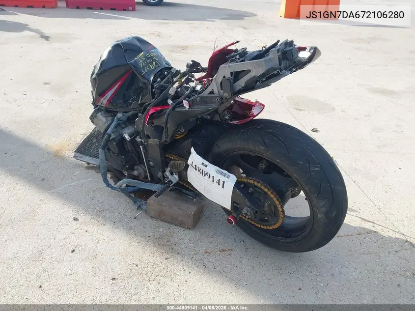 2007 Suzuki Gsx-R600 VIN: JS1GN7DA672106280 Lot: 44809141