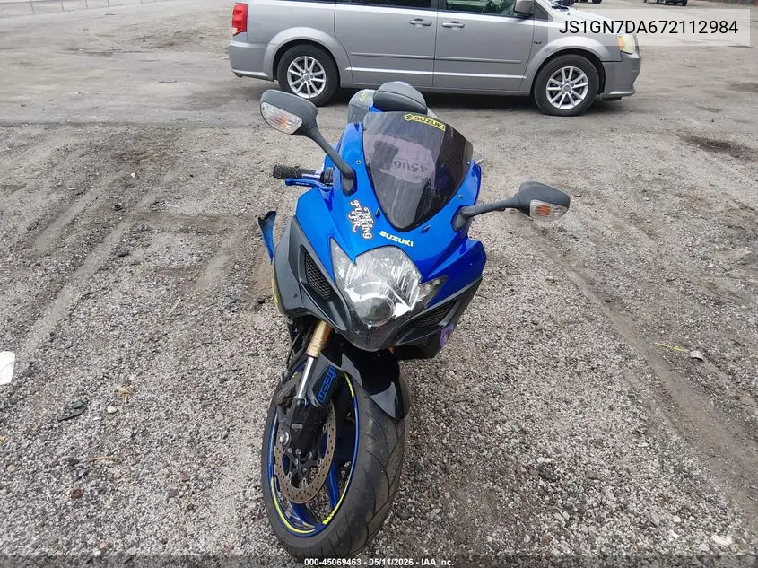 2007 Suzuki Gsx-R600 VIN: JS1GN7DA672112984 Lot: 45069463