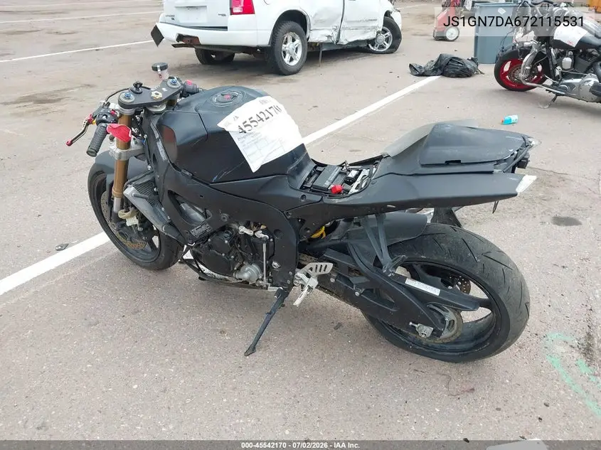 2007 Suzuki Gsx-R600 VIN: JS1GN7DA672115531 Lot: 45542170