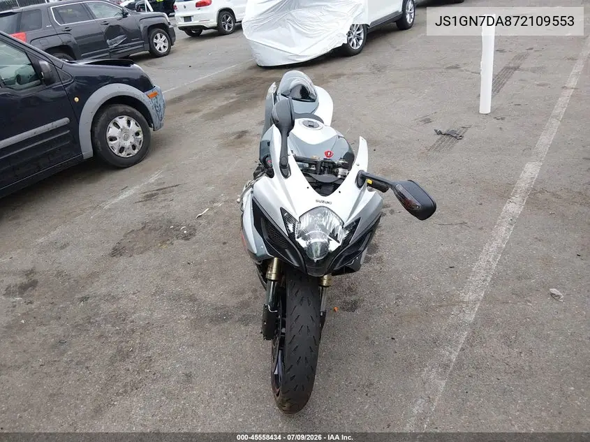 2007 Suzuki Gsx-R600 VIN: JS1GN7DA872109553 Lot: 45558434