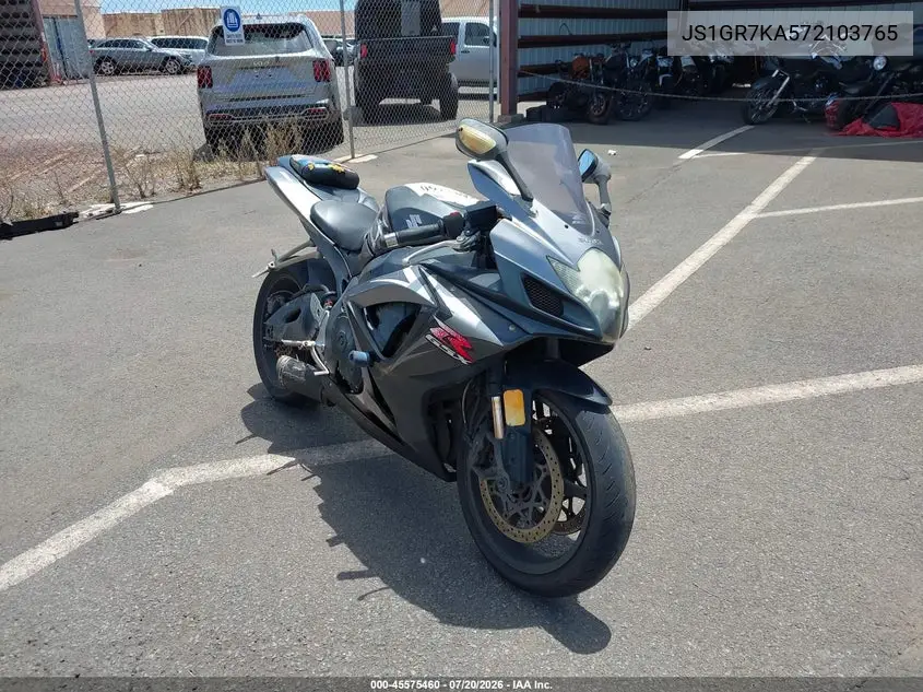 2007 Suzuki Gsx-R750 VIN: JS1GR7KA572103765 Lot: 45575460