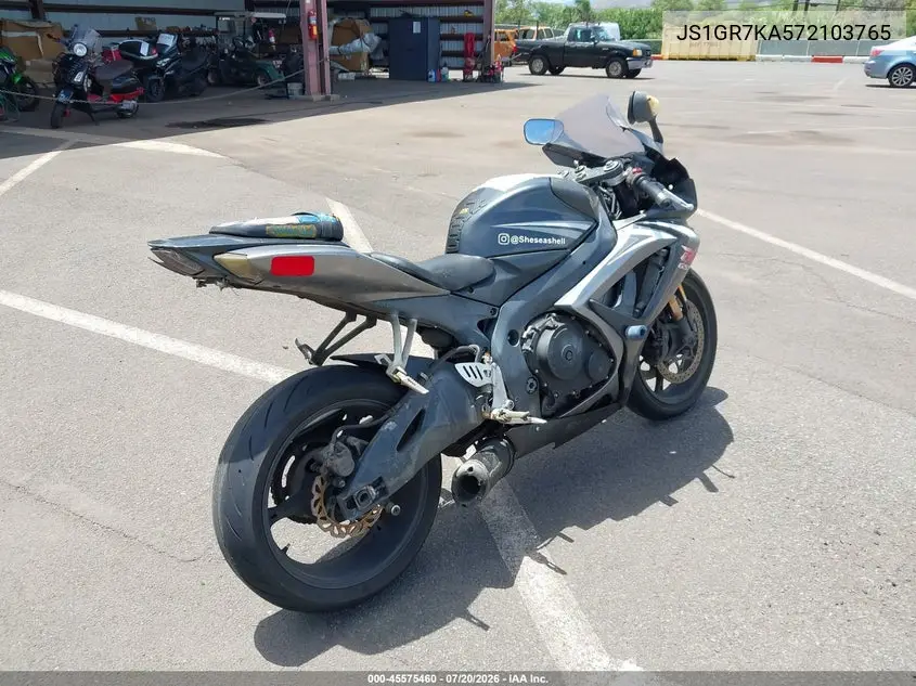 2007 Suzuki Gsx-R750 VIN: JS1GR7KA572103765 Lot: 45575460
