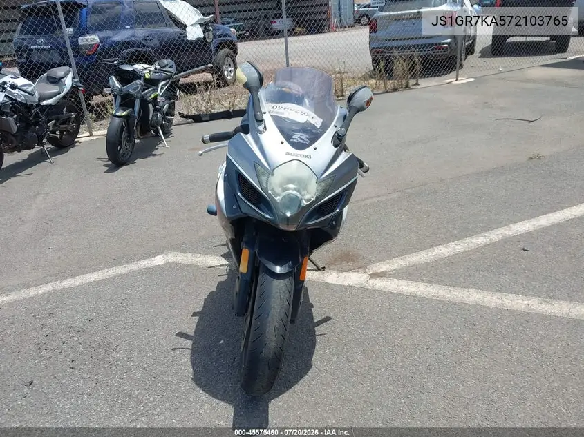 2007 Suzuki Gsx-R750 VIN: JS1GR7KA572103765 Lot: 45575460