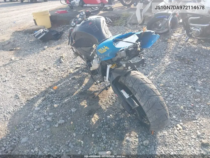 2007 Suzuki Gsx-R600 VIN: JS1GN7DA972114678 Lot: 45588446