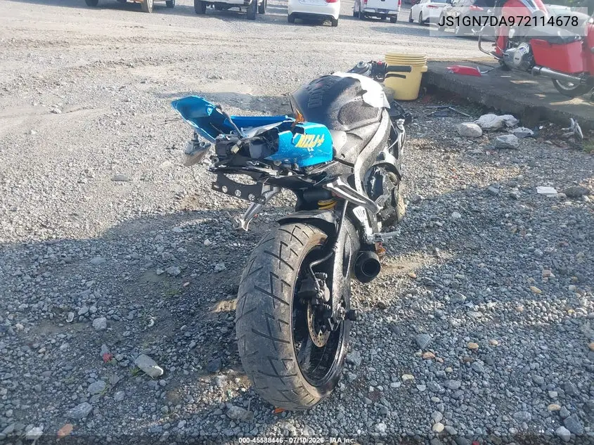 2007 Suzuki Gsx-R600 VIN: JS1GN7DA972114678 Lot: 45588446