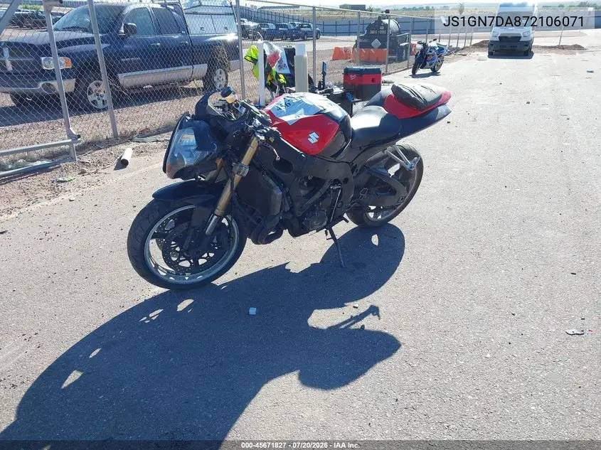 2007 Suzuki Gsx-R600 VIN: JS1GN7DA872106071 Lot: 45671827