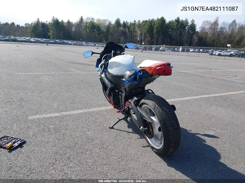 2008 Suzuki Gsx-R600 VIN: JS1GN7EA482111087 Lot: 44947164