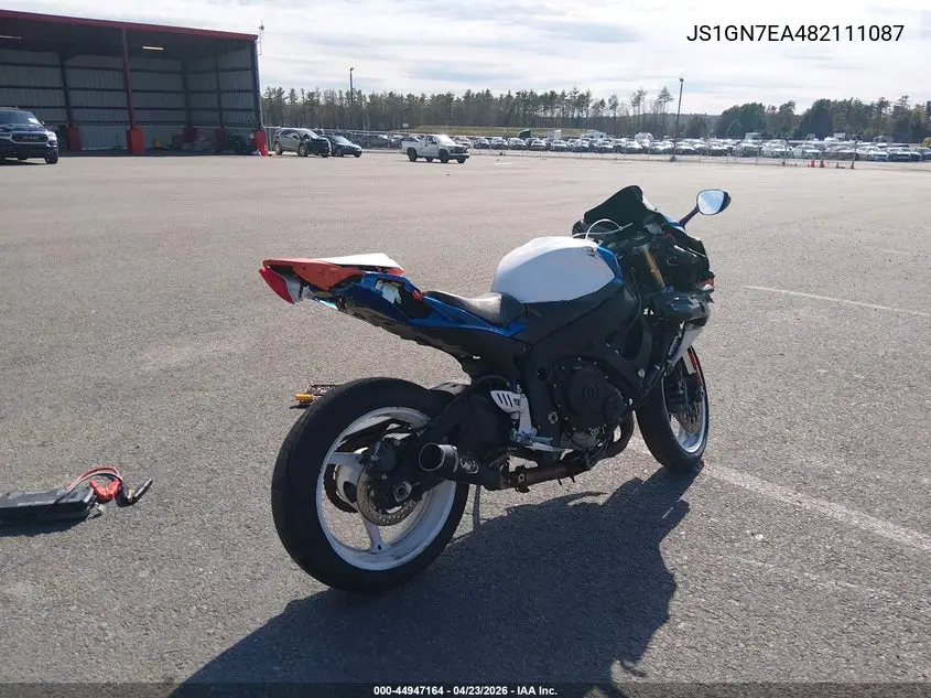 2008 Suzuki Gsx-R600 VIN: JS1GN7EA482111087 Lot: 44947164