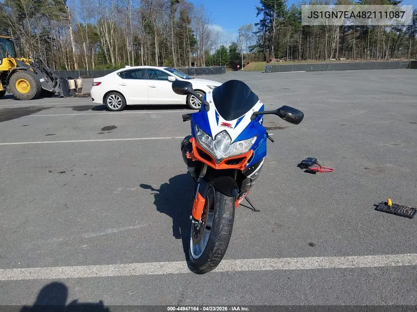 2008 Suzuki Gsx-R600 VIN: JS1GN7EA482111087 Lot: 44947164