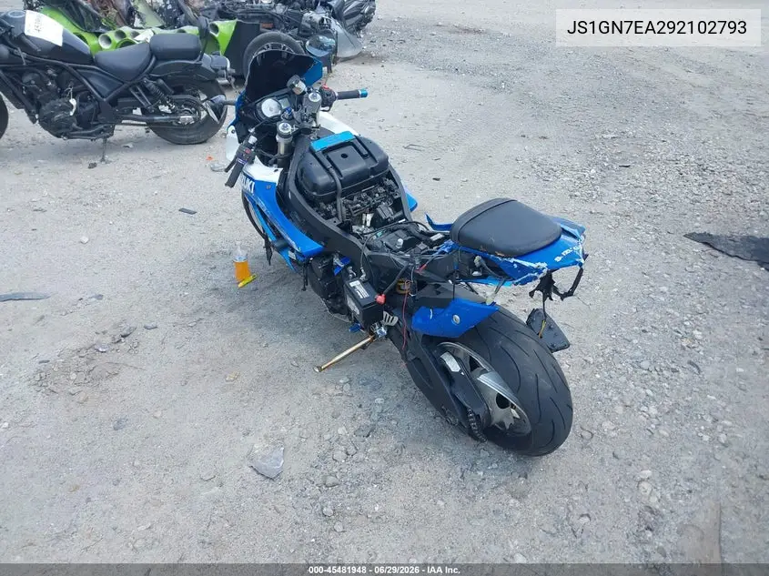 2009 Suzuki Gsx-R600 VIN: JS1GN7EA292102793 Lot: 45481948